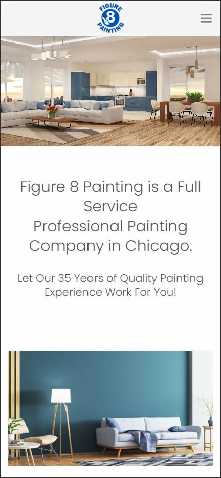 figure8painting mobile responsive website design Chicago